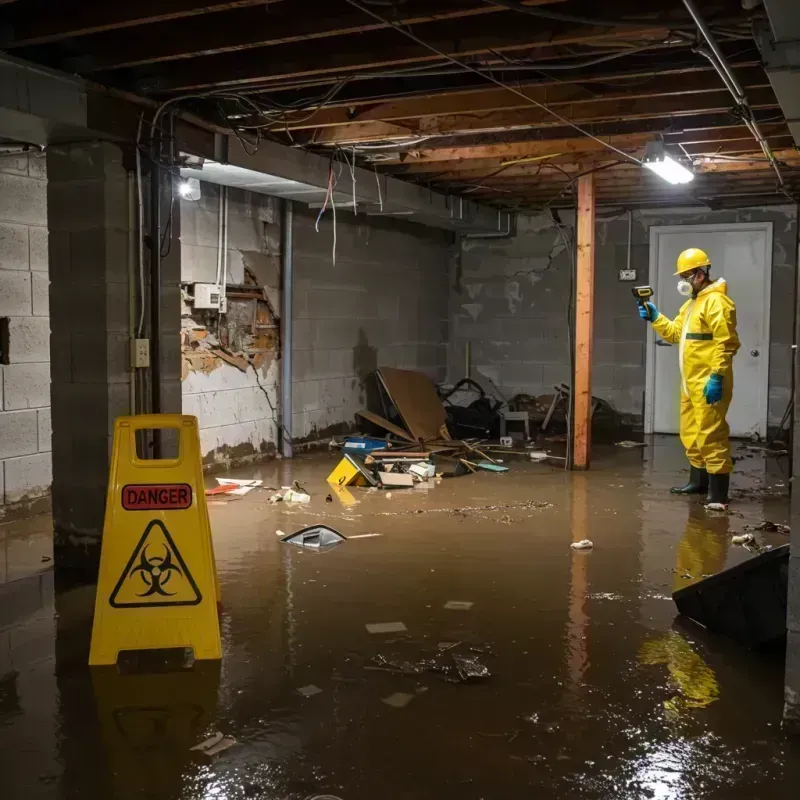 Flooded Basement Electrical Hazard in Lee County, MS Property